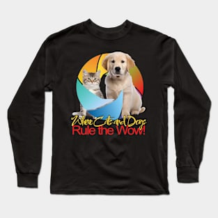 Cat Dog Wow Long Sleeve T-Shirt